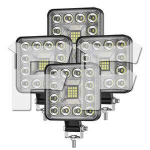 36W 広角タイプ 3インチ LED 作業灯 ワークライト 6500K ホワイト 3600LM 12V/24兼用 ボート 建築機械 道路照明 工事現場 4個