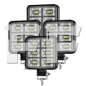 送料無料● 18W 広角タイプ 3インチ LED 作業灯 ワークライト 6500K ホワイト 1800LM 12V/24兼用 ボート 建築機械 道路照明 工事現場 4個