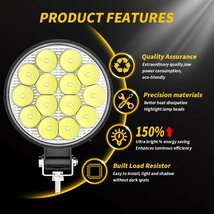 送料無料.. 42W 作業灯 LED ワークライト 6500K 広角タイプ ホワイト 12V 車 SUV UTV ATV ボート 4X4 建築機械 道路照明 工事現場 1個_画像2