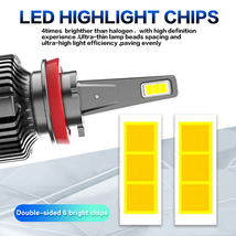 送料無料.. H1 LED ヘッドライト フォグランプ 9000LM 45W 新車検対応 LMPチップ 6500K ホワイト HIDからLED化 高品質 V13-H1 2個_画像7