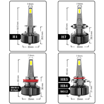 送料無料.. H1 LED ヘッドライト フォグランプ 9000LM 45W 新車検対応 LMPチップ 6500K ホワイト HIDからLED化 高品質 V13-H1 2個_画像9