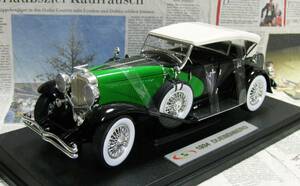 ★絶版★Signature Models*1/18*1934 Duesenberg J-Class Phaeton ブラック/グリーン≠フランクリンミント