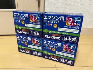 ELSONIC ジット エプソン プリンター インク リコーダー RDH-4CL PX-048A、PX-049A 4箱