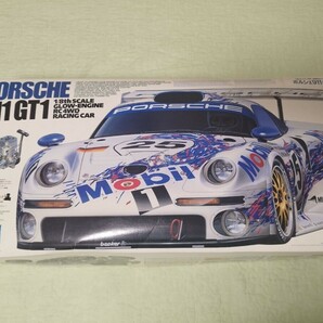 【希少/未組立】タミヤ ポルシェ 911 GT1 / TAMIYA PORSCHE 911 GT1 1/8 エンジンRC 4WD レーシングカー (商品説明必読)の画像1