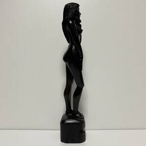 簡易クリーニング済 木彫り 裸婦像 ヌード 女性像 置物 インテリア 彫刻 美術品 オブジェ SW202の画像7
