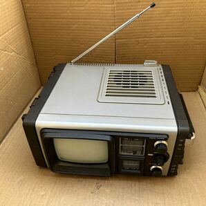 レトロ アンティーク ナショナル 白黒テレビ TR-5010 通電FM/AM音出確認 テレビ未確認 ジャンクの画像1