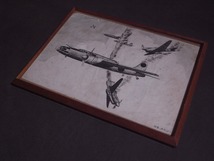 作者不詳『日米航空撰・空中戦』絵画（紙本デッサン肉筆）/太平洋戦争 航空機 対戦 戦闘機 艦爆機 戦記 ミリタリー_画像9