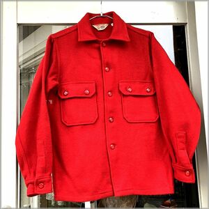 ★BSA ボーイスカウト　ビンテージ　60s　長袖　ウール　ジャケット　size 18　アメリカ買付★検 キッズ シャツ メルトン 50s 古着 ワーク