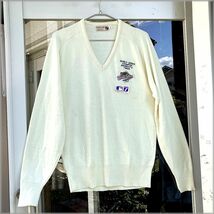 ★ミネソタ ツインズ　デッドストック　80s USA製　ニット セーター　ワールドシリーズチャンピオン　size L　LOGO7★検 ビンテージ MLB_画像1