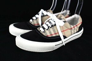 バーバリー ロンドンイングランド BURBERRY チェック柄 スニーカー ブラック [41.5/26 26.5cm] メンズ バッシュ ローカットスニーカーI48