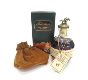 【4-171】Blantons ブラントン シングルバレル ホワイトラベル SINGLE BARREL BOURBON　未開栓 93年 750ml 46% 古酒