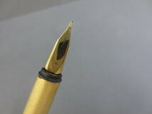 【5-1】MONTBLANC モンブラン 万年筆 ゴールドカラー ペン先585刻印 筆記用具_画像3