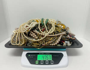 ◆本真珠 アクセサリー SV925 おまとめ 4.7Kg以上 ネックレス ブローチ 指輪 ゴールド系 パール系◆