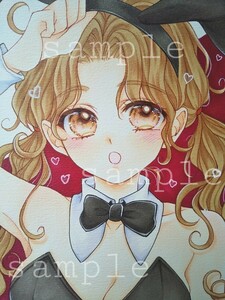 Art hand Auction 手描きイラスト■オリジナルイラスト■バニーちゃん■B5サイズ, コミック, アニメグッズ, 手描きイラスト