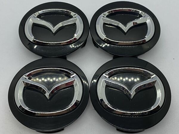 ☆送料無料☆マツダ純正☆MAZDA センターキャップ☆ブラック☆4枚セット☆K3954☆CX-3 CX-5 CX-8 アクセラ など☆③