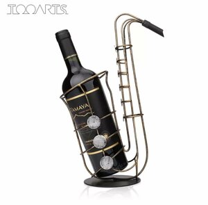 LRM337★サックス型ワインボトルホルダー ワイン ワインボトルホルダー サックス SAX 楽器 装飾 ワインラック インテリア オブジェ 小物