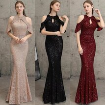 LRM150★上品新入荷 　ウエディングドレス演奏会 発表会 パーティー 　結婚式 ステージ 撮影 イベントワンピース ロング ドレス_画像1