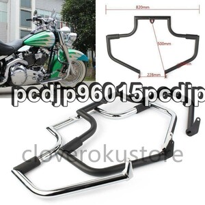 オートバイクラッシュバーエンジンガードプロテクターハーレーダビッドソンFLSTCスプリンガー除くソフテイル遺産クラシックモデル2