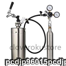 自家製ビールガスラインアセンブリ、 5/16 「 pvc ガス炭酸化ホース、 w21.8 Co2 レギュレータ変換アダプタ Co2 ガスボトル_画像5