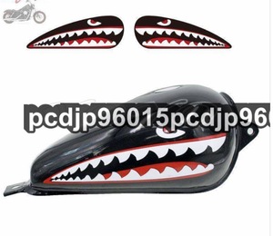 サメ デカール 燃料 タンク デカール ステッカー フェアリング ステッカー ホンダ スズキ ヤマハ カワサキ Kawasaki スポーツスター