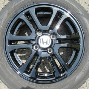 中古タイヤ☆155/65-14 155/65R14 ホンダ N-BOX純正 ブラック 4.5J+40 100 4H 56φ Nボックス Nバン Nワン Nワゴン ライフ バモス等に☆の画像2