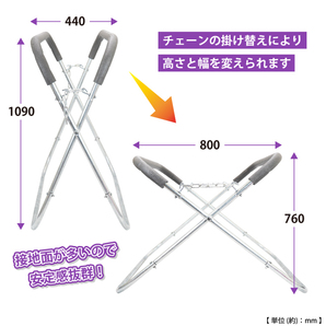 塗装スタンド コンパクト収納 ペイントスタンド 塗装台 シルバー 作業台 板金塗装 バンパーラック （個人様は追加送料）KIKAIYAの画像5