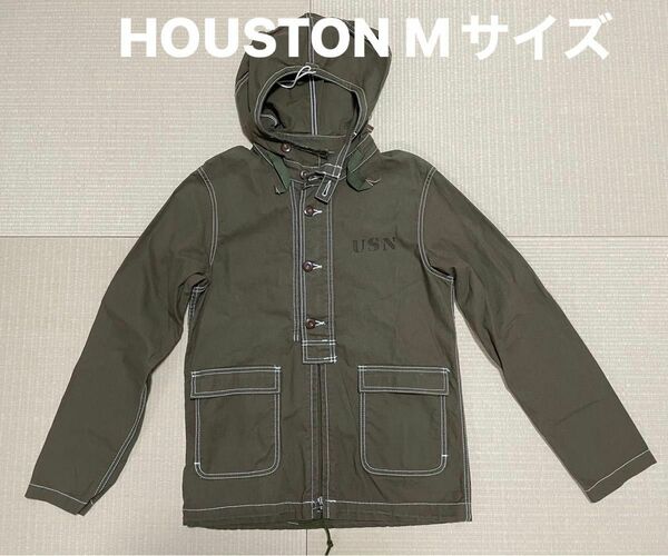 HOUSTON◆ジャケット/38/コットン/KHK/無地/NAVAL EQUIPMENT GARMENT