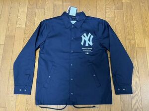 MLB × APPLEBUM アップルバム NEW YORK YANKEES BOY COACH JACKET コーチジャケット ・Mサイズ・Navy・ML2410601Y・Wネーム・未使用品