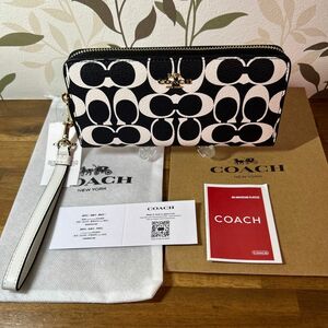 新品未使用 COACH 長財布　箱、ショッパー、保存袋付き