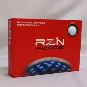 RZN GOLF FORCE ホワイト 1箱 12球 1ダース ボール 3ピース レジン ゴルフ フォース ゴルフボール US仕様 高弾道