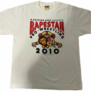 キン肉マン × BAPESTA プロレス マイロ Tシャツ Mサイズ エイプ ベイプ ゆでたまご 