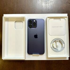 【超美品・元箱付き】 iPhone 14 Pro Max 256GB ディープパープル SIMフリーの画像2