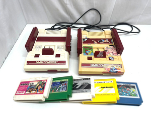Nintendo ファミリーコンピュータ 本体 HVC-001 ゲームソフト 計7点 チャンピオンシップ ロードランナー フィールドコンバット[N17042403]