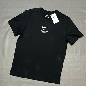 新品 ナイキ SWOOSH BY NIKE 上下セット スウッシュ ロゴ Tシャツ ジョガーパンツ セットアップ 黒 ブラック ［ 2XLサイズ ］の画像4