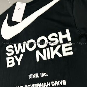 新品 ナイキ SWOOSH BY NIKE 上下セット スウッシュ ロゴ Tシャツ ジョガーパンツ セットアップ 黒 ブラック ［ 2XLサイズ ］の画像2