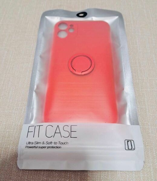 新品(^^) iPhone11 カバーケース　落下防止リング付き　強化ガラスフィルム込み　かわいい♪ 赤　オレンジ　配送込み