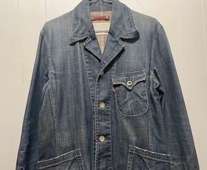 LEVI'Sリーバイスredloopカバーオール デニムジャケット M金ボタン古着