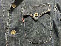 LEVI'Sリーバイスredloopカバーオール デニムジャケット M金ボタン古着_画像3