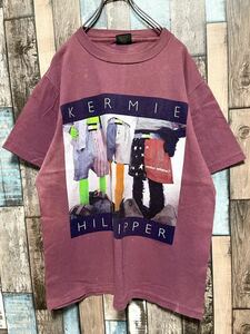 Vintage USA製 90s カーミット KERMIT KERMIE HILFLIPPER Tシャツ OLD ヴィンテージ シングルステッチ 90's ビンテージ 当時モノ パロディ