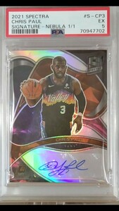 NBAカード Panini Spectra Chris Paul Auto 1/1 クリス・ポール サイン 世界一枚限定 PSA 5 鑑定済 へこみ有 送料無料