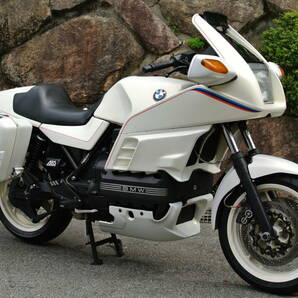 BMW K100RS 4V アニバーサリー限定車 希少 限定150台 モトコ製シングルシートカウル仕様 純正パニア付き パールホワイトMライン 機関好調の画像1