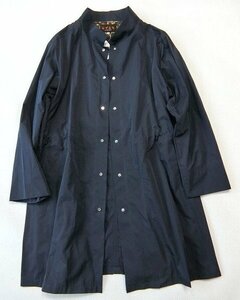 ■EVEX by KRIZIA大きいサイズ44タフタスタンドカラーコート紺41,800円■