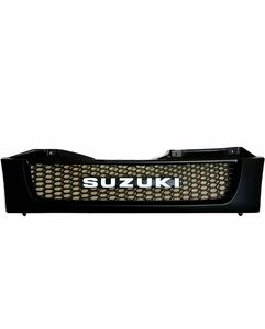 jb23 ClassicGrille ハニカムメッシュGrille フロントGrille SUZUKILogo Jimny 旧Logo ABS製 Suzuki　マットブラック