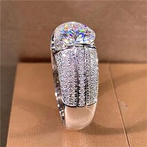 華奢★絶賛販売中！5ct ダイヤモンド指輪 メンズ リング 男性へ アクセサリー キラキラ 豪華 希少 14号~30号調節可 ３色選択/1点_画像5