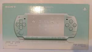 SONY PSP-2000 ミント・グリーン 動作確認済み　ソフト9本付き