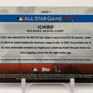 【150枚限定】イチロー/2017/Topps/2017 ALL-STAR GAME COMMEMORATIVE PATCH/マーリンズの画像4