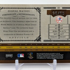 【50枚＆1500枚限定:2枚セット】2003 DONRUSS ROOKIE ＆ 2005 DONRUSS PLAYOFF GAME-USED BAT/ヤンキースの画像3