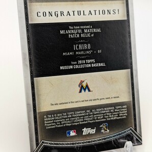 【10枚限定】イチロー/2018/Topps/Museum Collection/GAME-USED MEMORABILIA/マーリンズの画像6