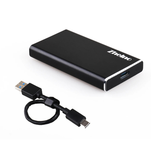 Zheino USB3.0 MSATA SSDケース MSATA3 高速データ転送 6Gbps HDD外付け SATA3ケース 超小型 アルミ合金製 ポータブルUSBケーブル付き