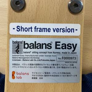 【直引可】balans Easy バランスイージー ショートフレームバージョン 専用はっ水加工カバー付き バランスラボ イス 姿勢矯正 学習椅子 の画像6